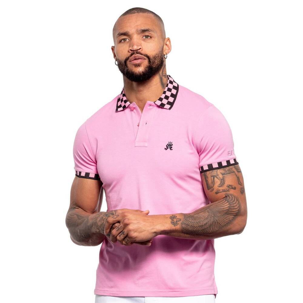 NEW EIGHT X frog finish line polo in pink
